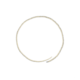 An unclosed chalk circle